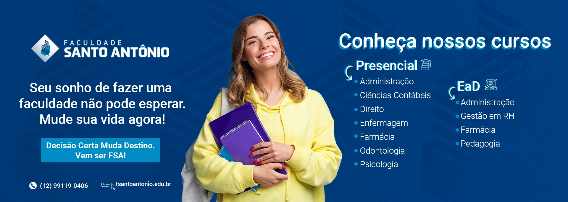 Início Faculdade Santo Antônio FSA